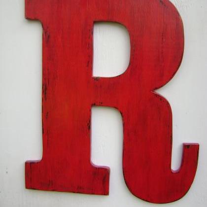 Large 2 Foot Wooden Letter Sign Wall Hanging..