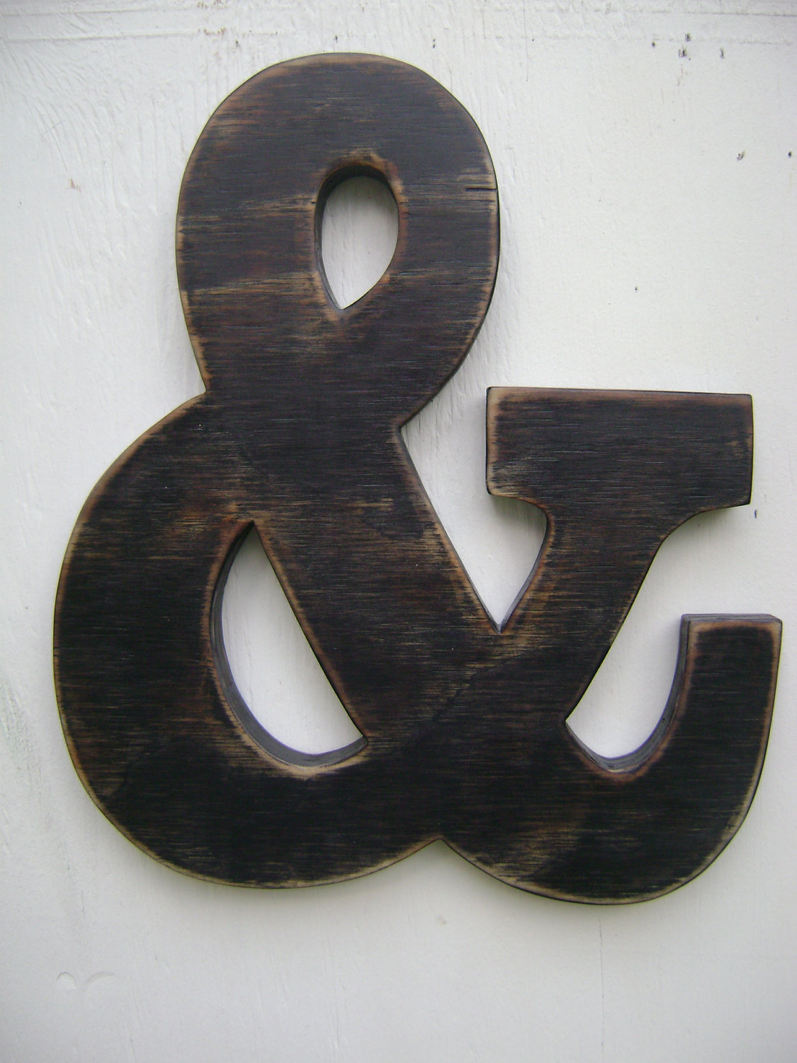 Ampersand And Sign Rustic Wedding Photo Prop Wall Hanging Wooden