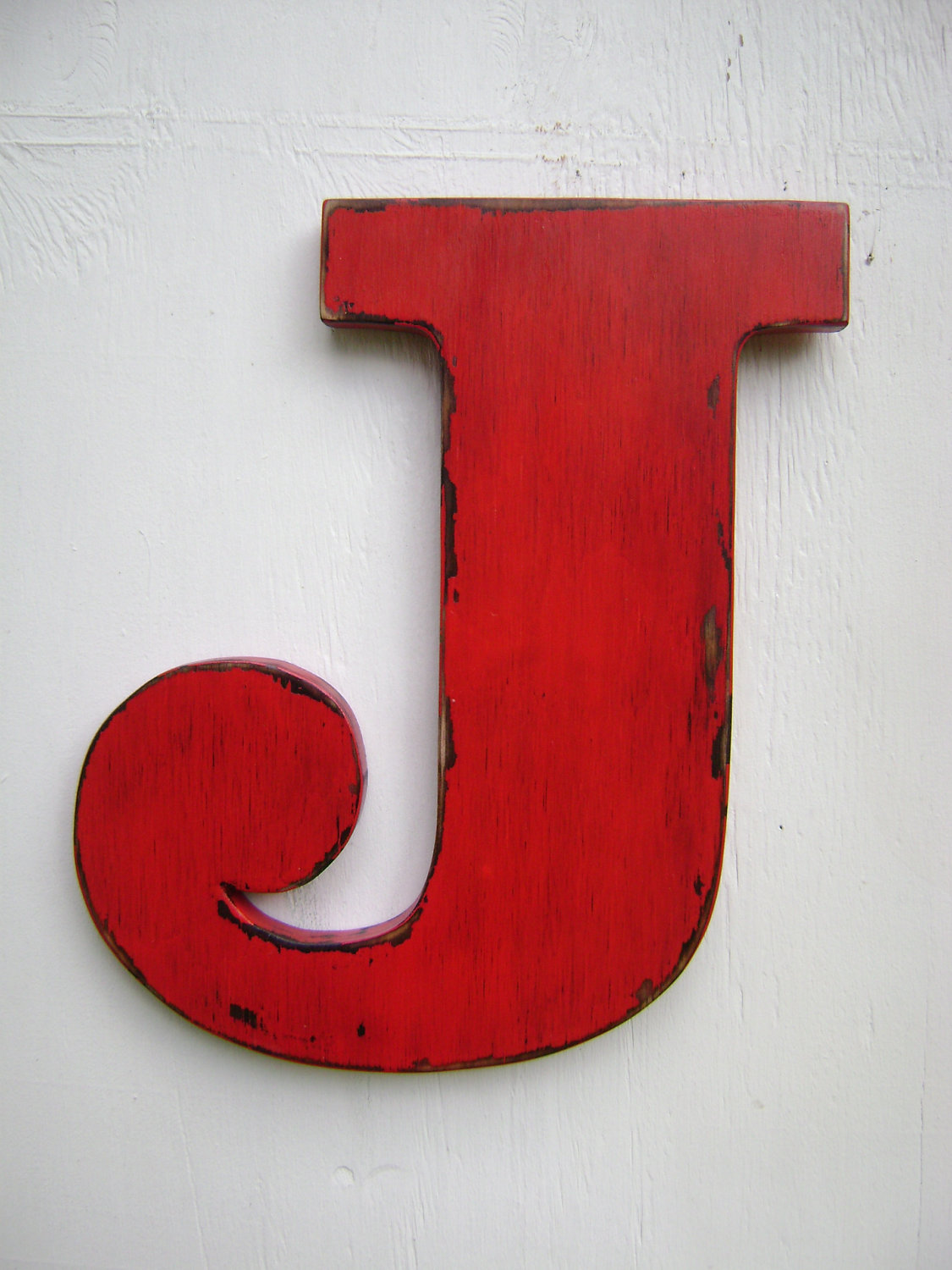 Wooden Letters Rustic Wall Decor Shabby Chic Letter J Big