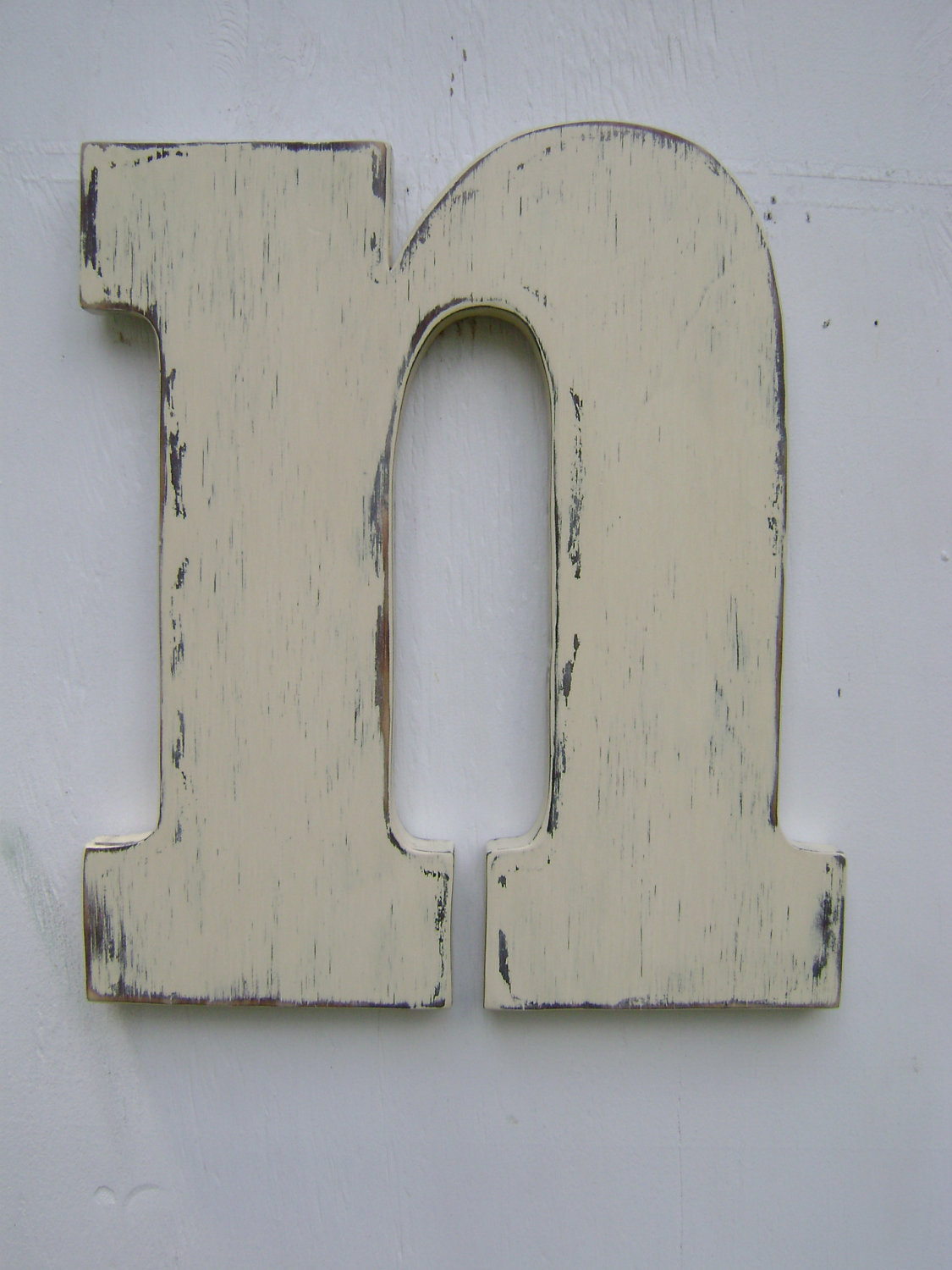 Wooden Rustic Distressed Name Letters Home Decor Lower Case N Wall