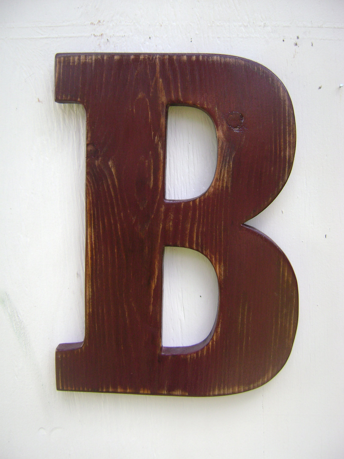 Shabby Chic Wooden Letter B Distressed Milk Chocolate Brown Wood Alphabet Letters 12 Tall On Luulla