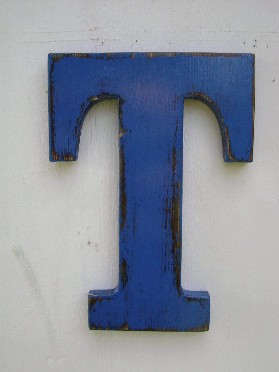 Wooden Letter T Sign Shabby Chic Rustic Wall Hanging Decor